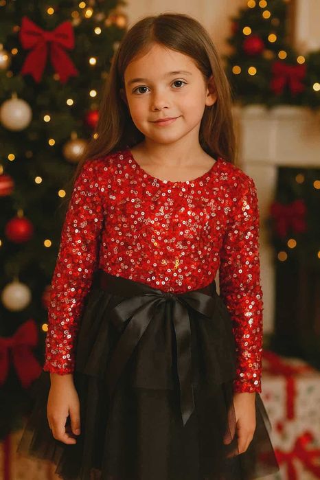 WYPRZEDAŻ ostatnia sukienka cekiny święta 104 dziewczynka