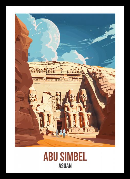 Plakat 21x29,7cm Abu Simbel