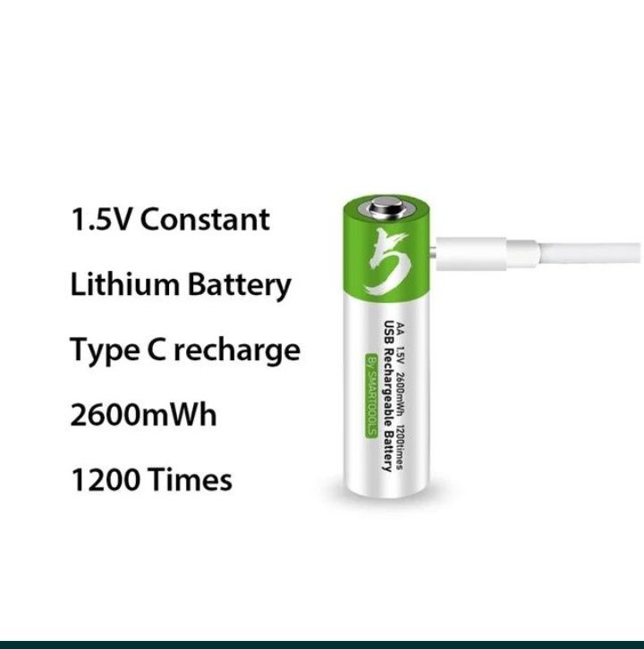 Акумулятор USB Smartools AA, ААА, C2 R14, CR2, крона, CR123 D1 LR20 ба