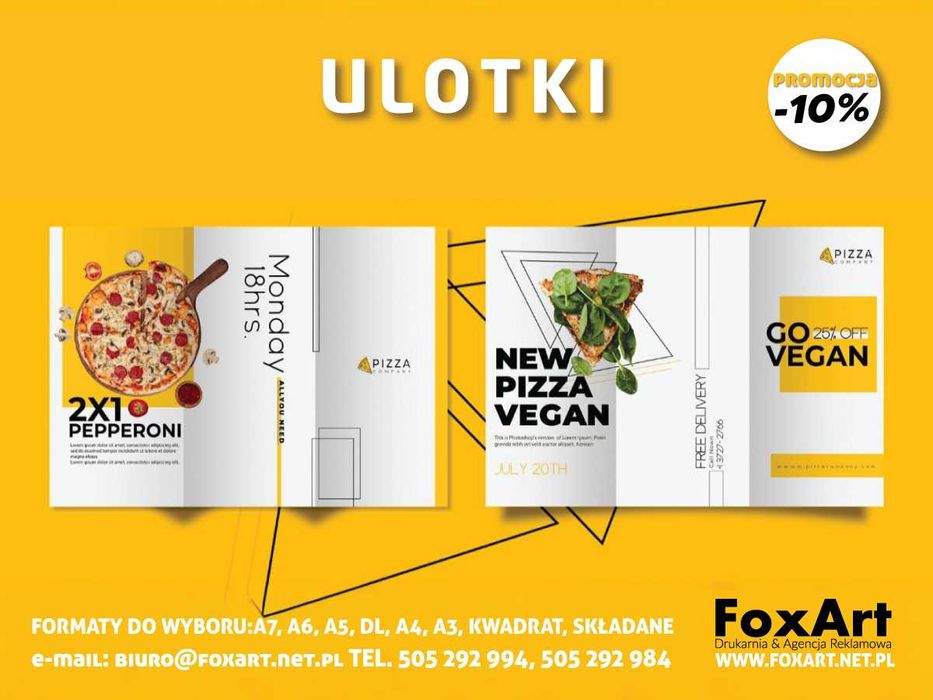 druk: kalendarze, wizytówki, ulotki, katalogi, banery, szyldy,naklejki