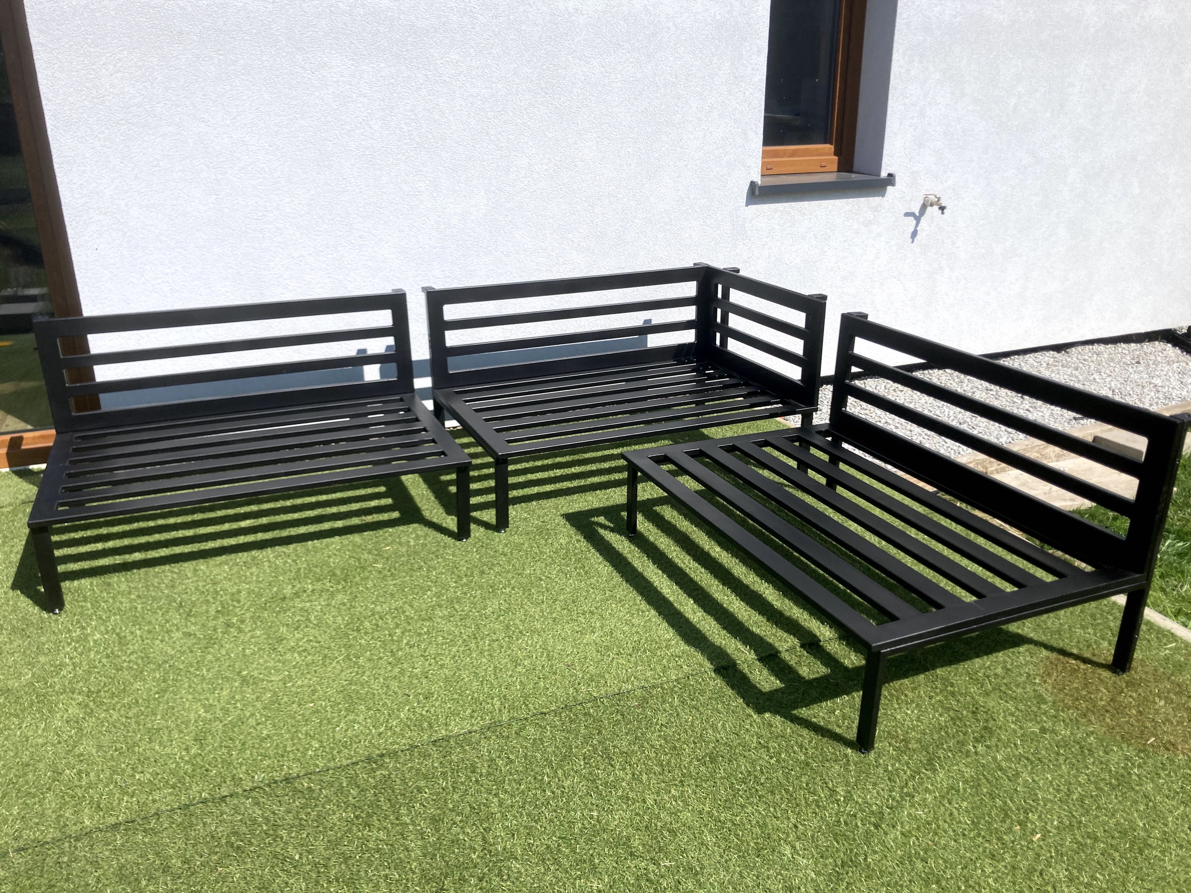 Meble tarasowe, narożnik tarasowy metalowy 220x180cm