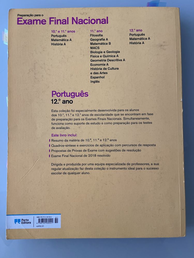 Livro de prepararão para exame Português 12°ano