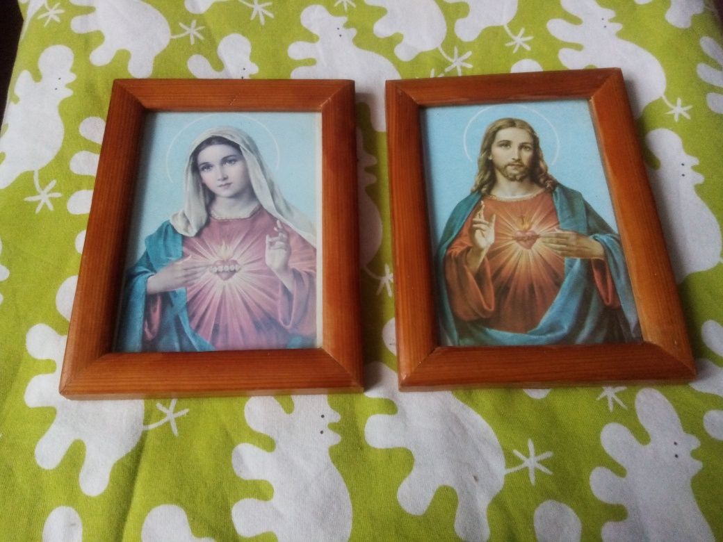 Obrazy Matka Boska Jezus nad drzwi stare obrazy