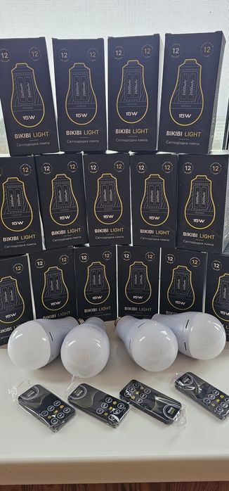 Аккумуляторна аварійна лампа світильник bikibi з пультом