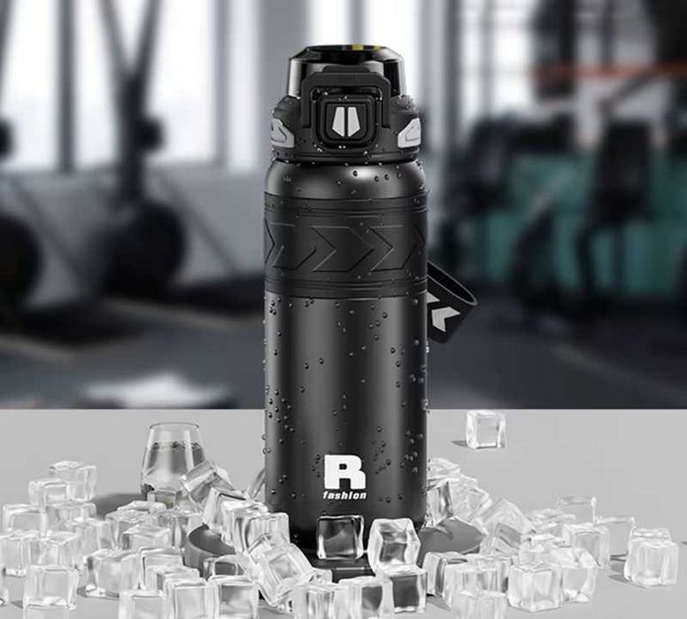 Kubek termiczny sportowy bidon termos z ustnikiem 0,7l stal nierdz