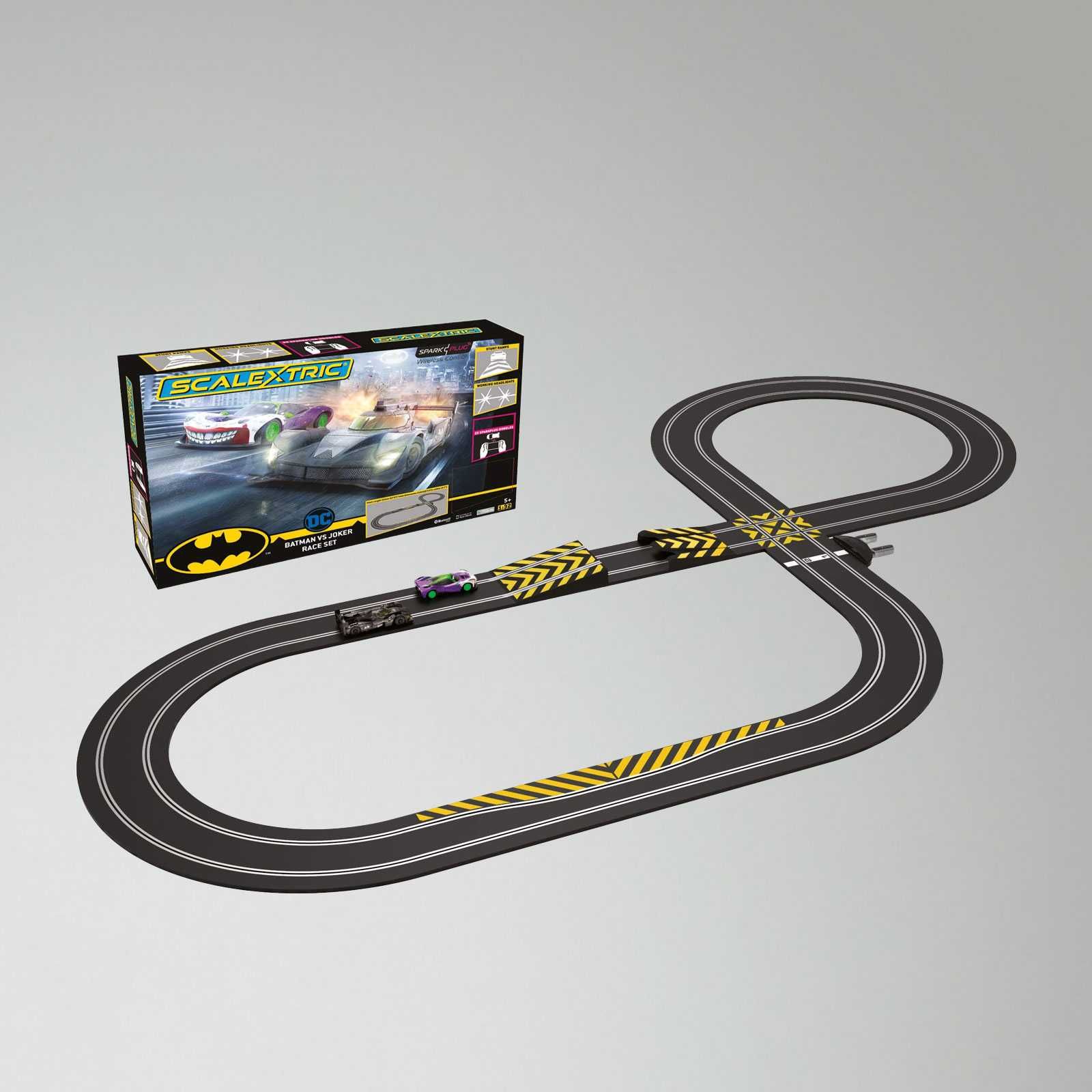 Scalextric Batman vs Joker – tor wyścigowy Spark Plug, NOWY