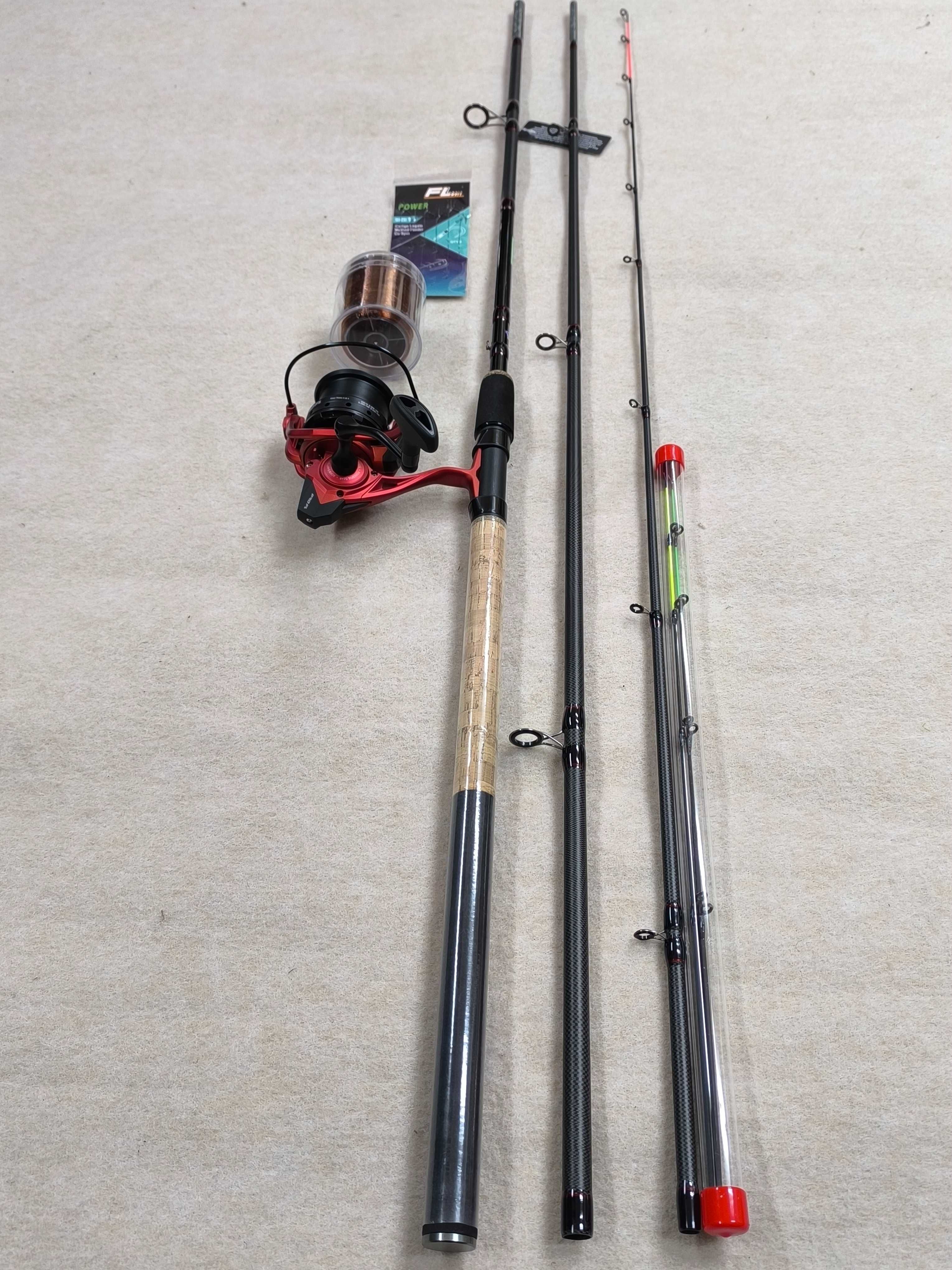 WĘDKA black force 360 cm do 120 g + kołowrotek quick drag feeder zone