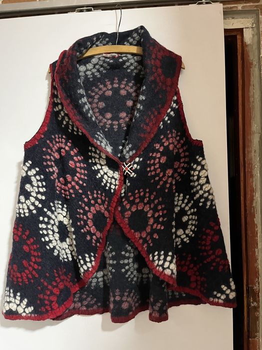 Kamizelka welna sweter pinczo oversize XXL/44 Made in Italy vintage