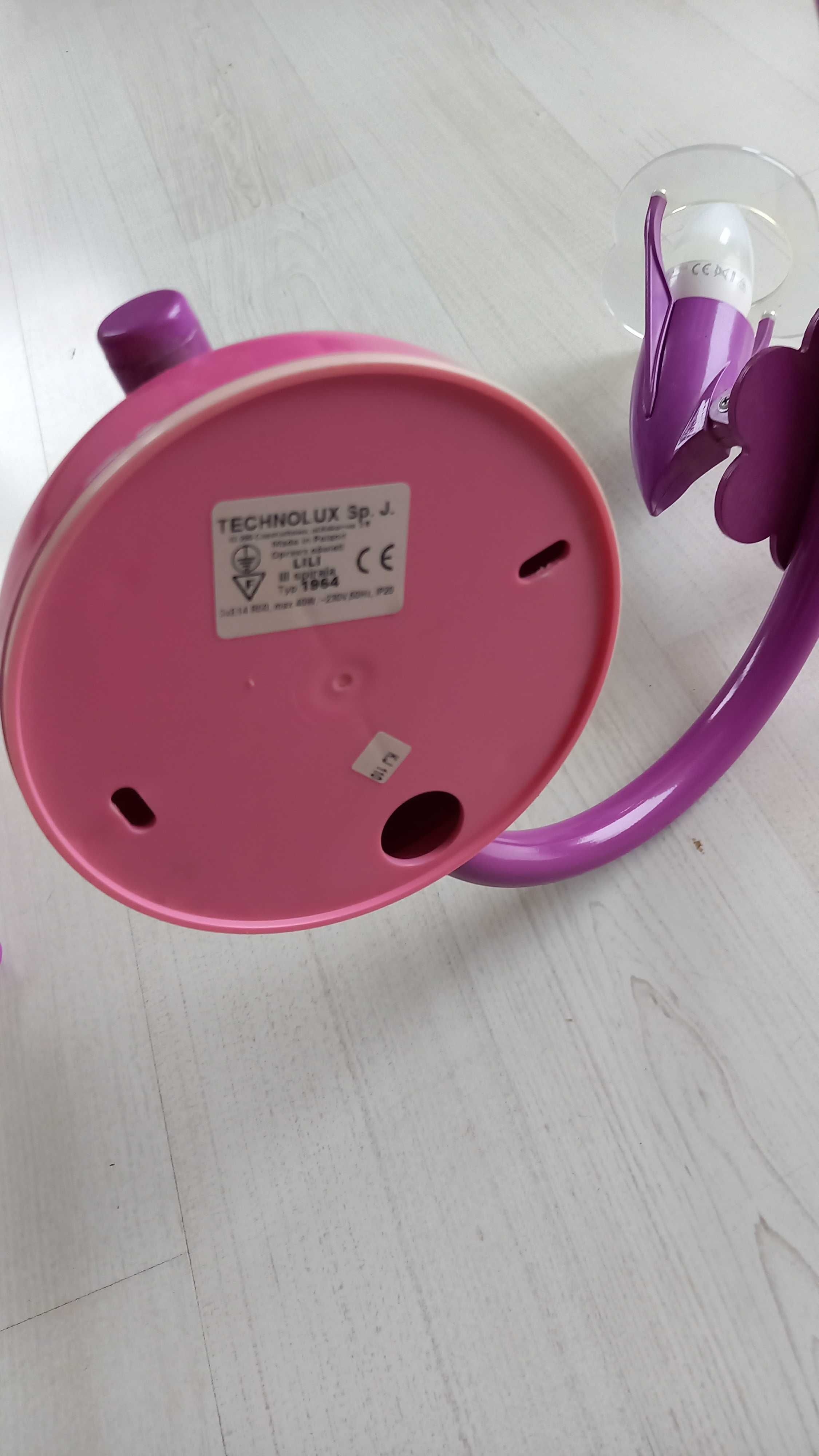 Lampa sufitowa różowa dla dziewczynki