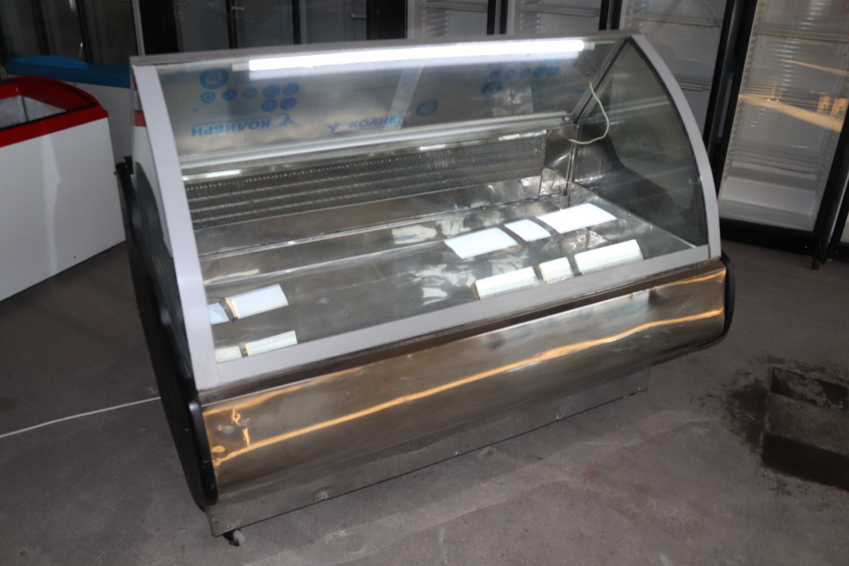 Холодильная Морозильная витрина из нержавейки 1.8м минусовая -20С Б/У