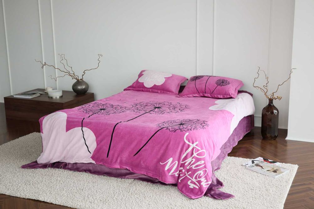 Плюшева постільна білизна (євро)