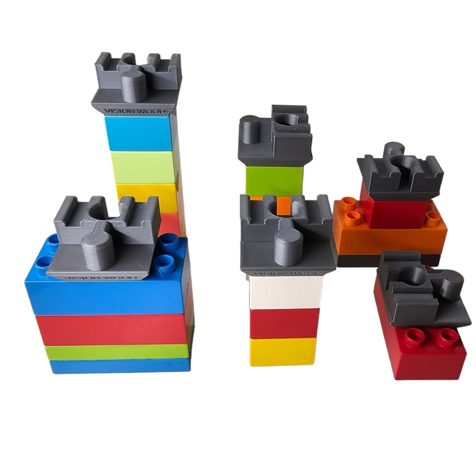 Zestaw 6x adapter łącznik LEGO DUPLO z torami BRIO IKEA lidl pociąg