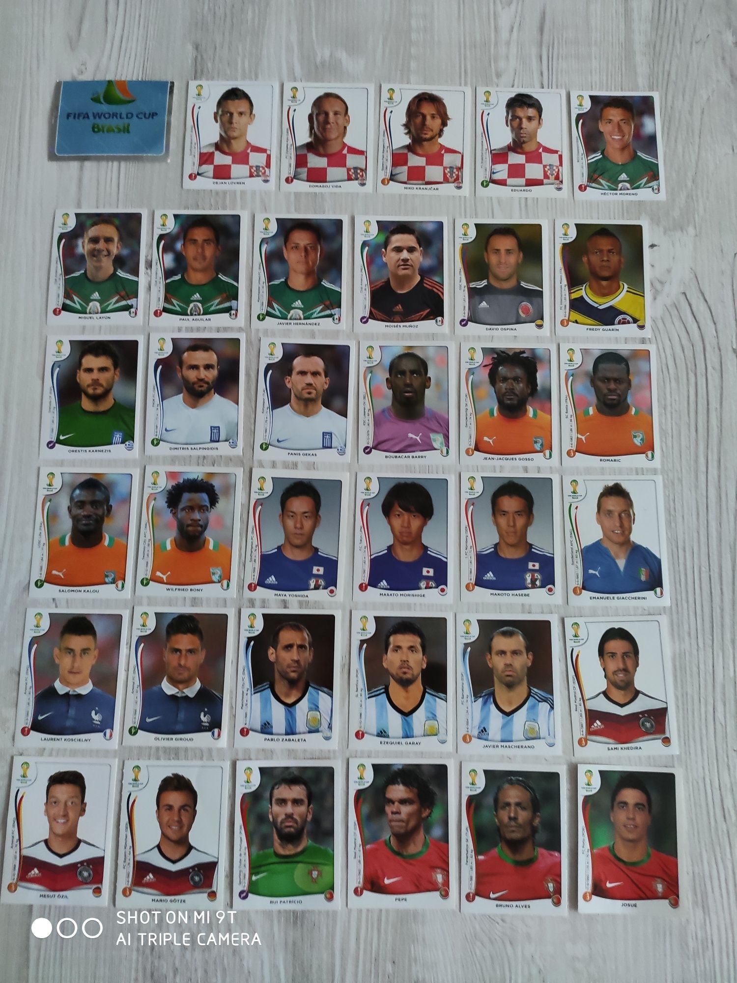 Naklejki piłkarskie Panini FIFA World Cup Brazil 2014