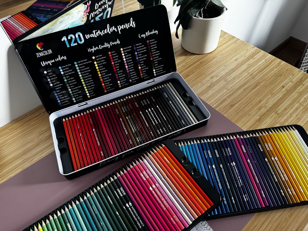 Lapis de cor aquarelaveis 120 da Zenacolor