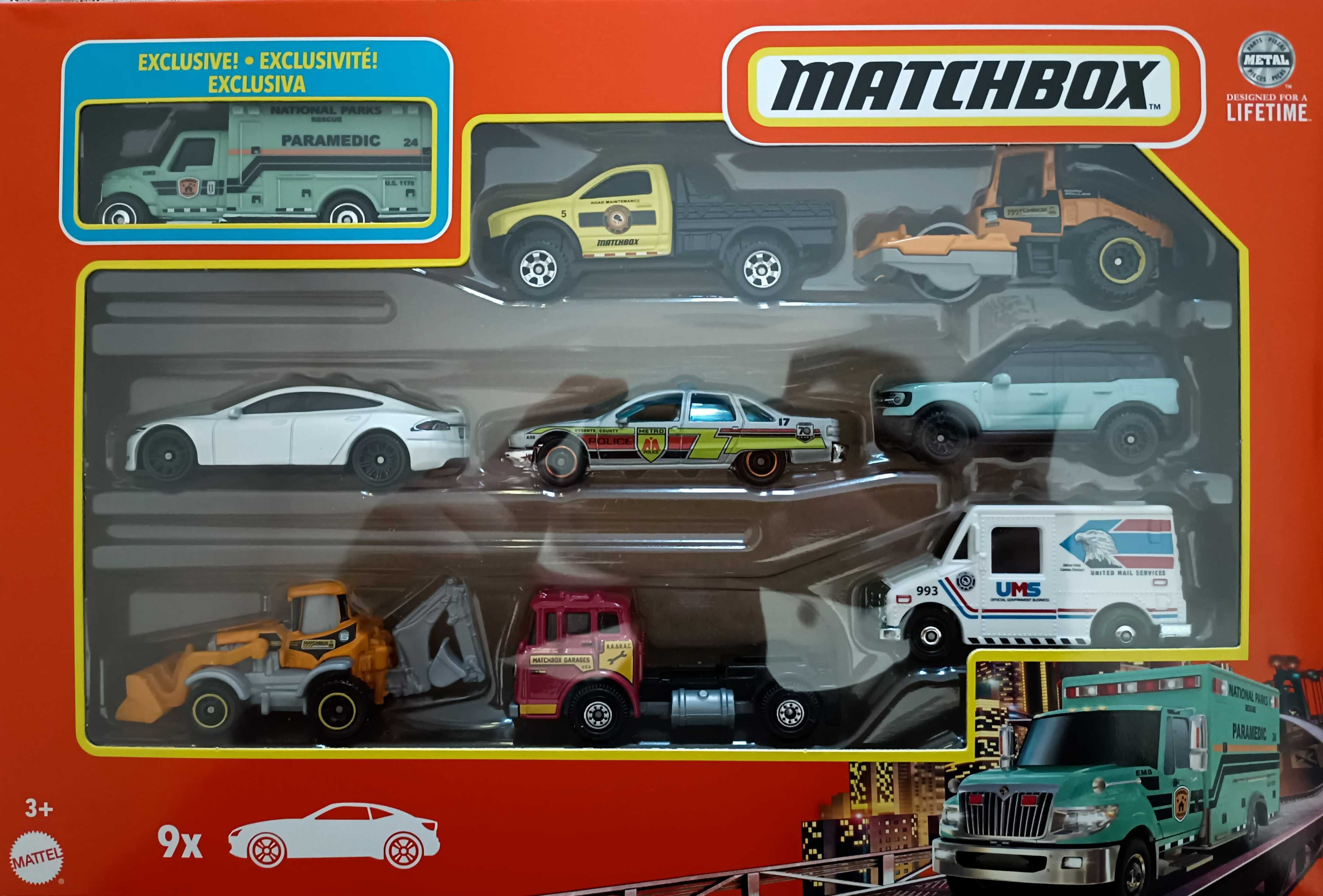 Matchbox Zestaw Pojazdów 9-PAK POJAZDÓW X7111 / HVT89