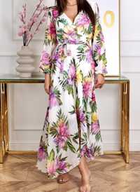 Sukienka Stella Maxi Lourdes w tropikalne kwiaty 44