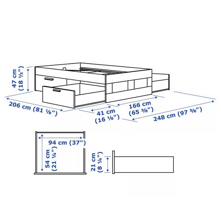 Cama 160x200 com cabeceira BRIMES IKEA