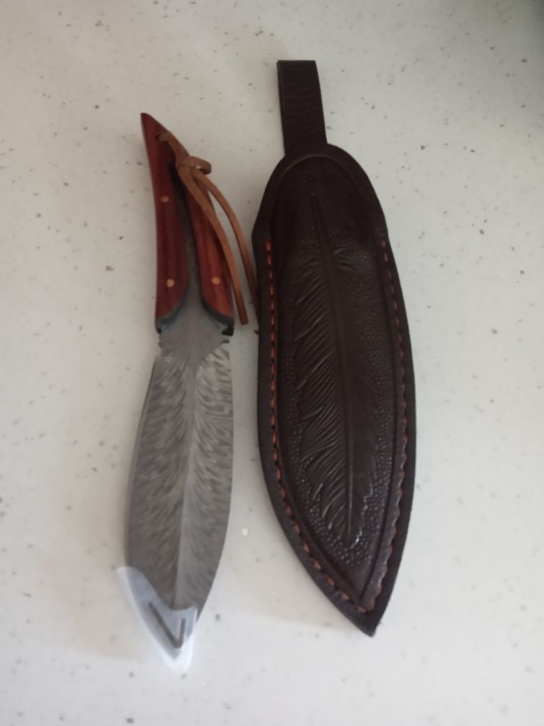 Нож Перо, кованый многоцелевой кухонный, охотничий, карманный