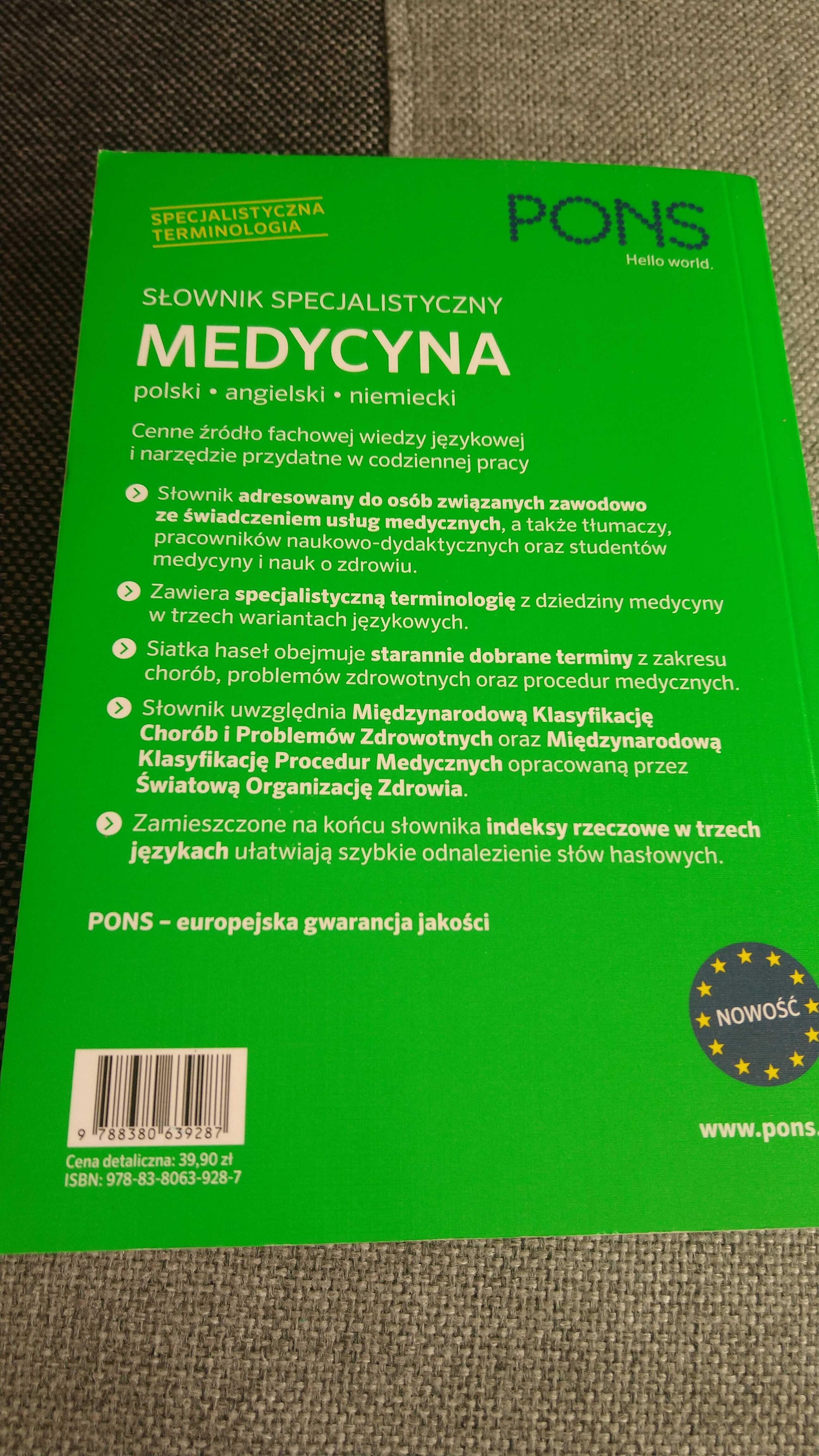 Słownik specjalistyczny PONS - Medycyna POL - NIEM - ANG