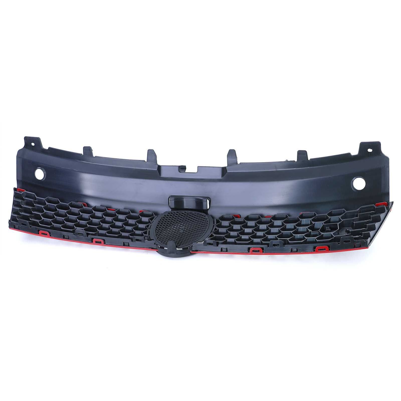 Grelha preta vermelha brilhante para VW Polo 5 6R 6C 2009 a 2017 GTI