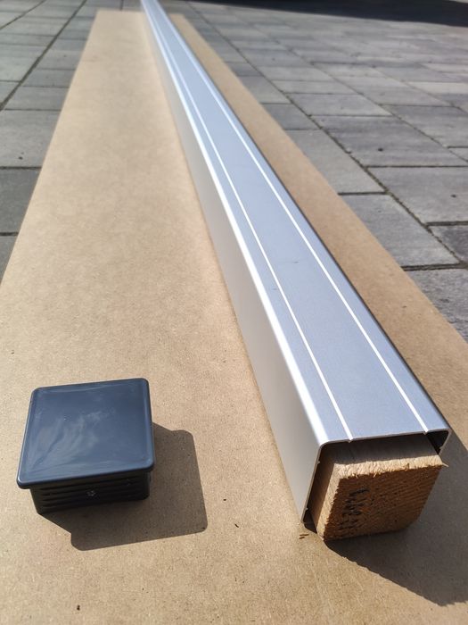 Słupek  ogrodzeniowy aluminiowy  70x70x2700mm. ANODOWANY, panelowy