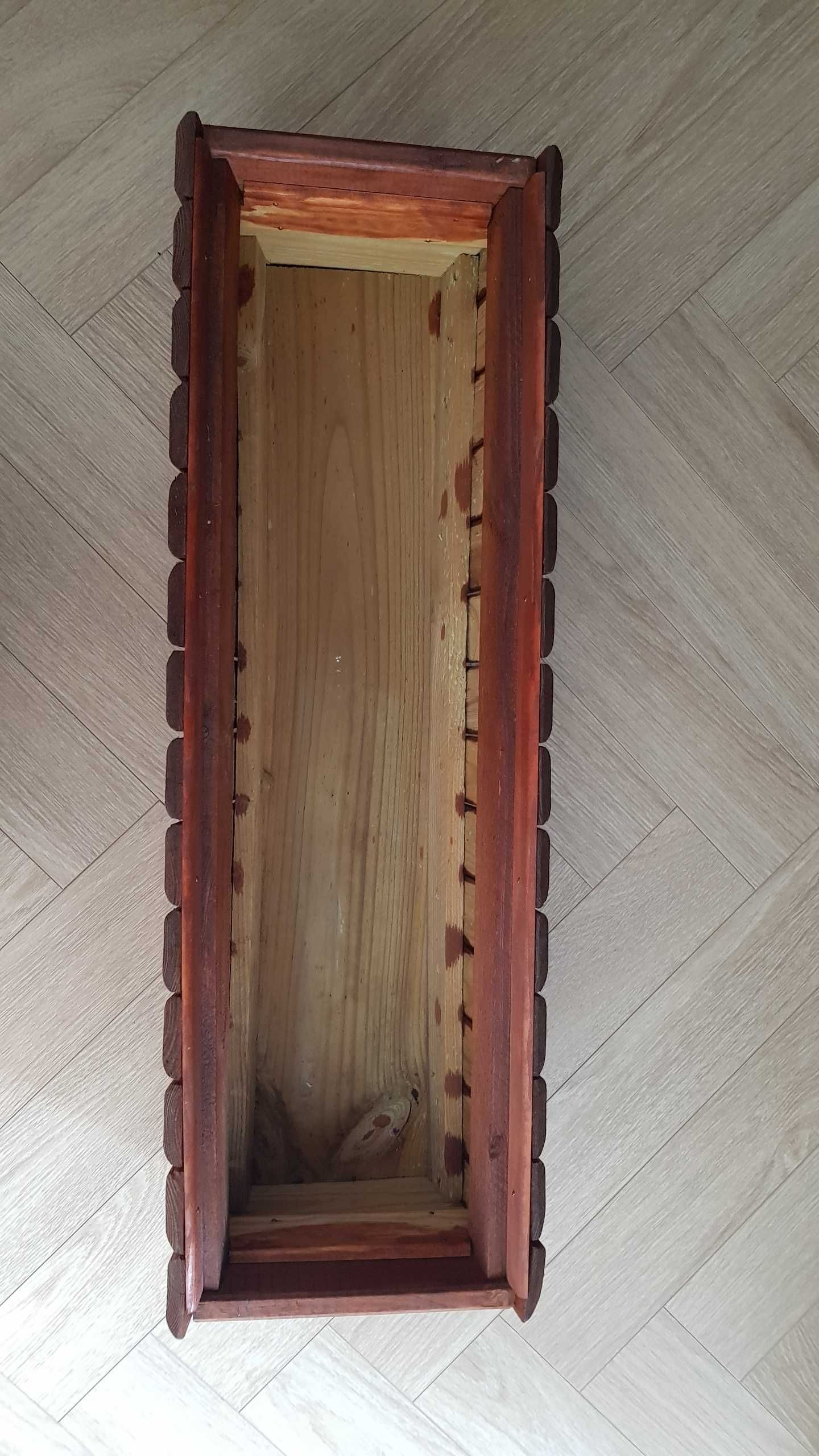 9 sztuk Doniczka balkonowa ogrodowa tarasowa 20x60x17 Brązowa