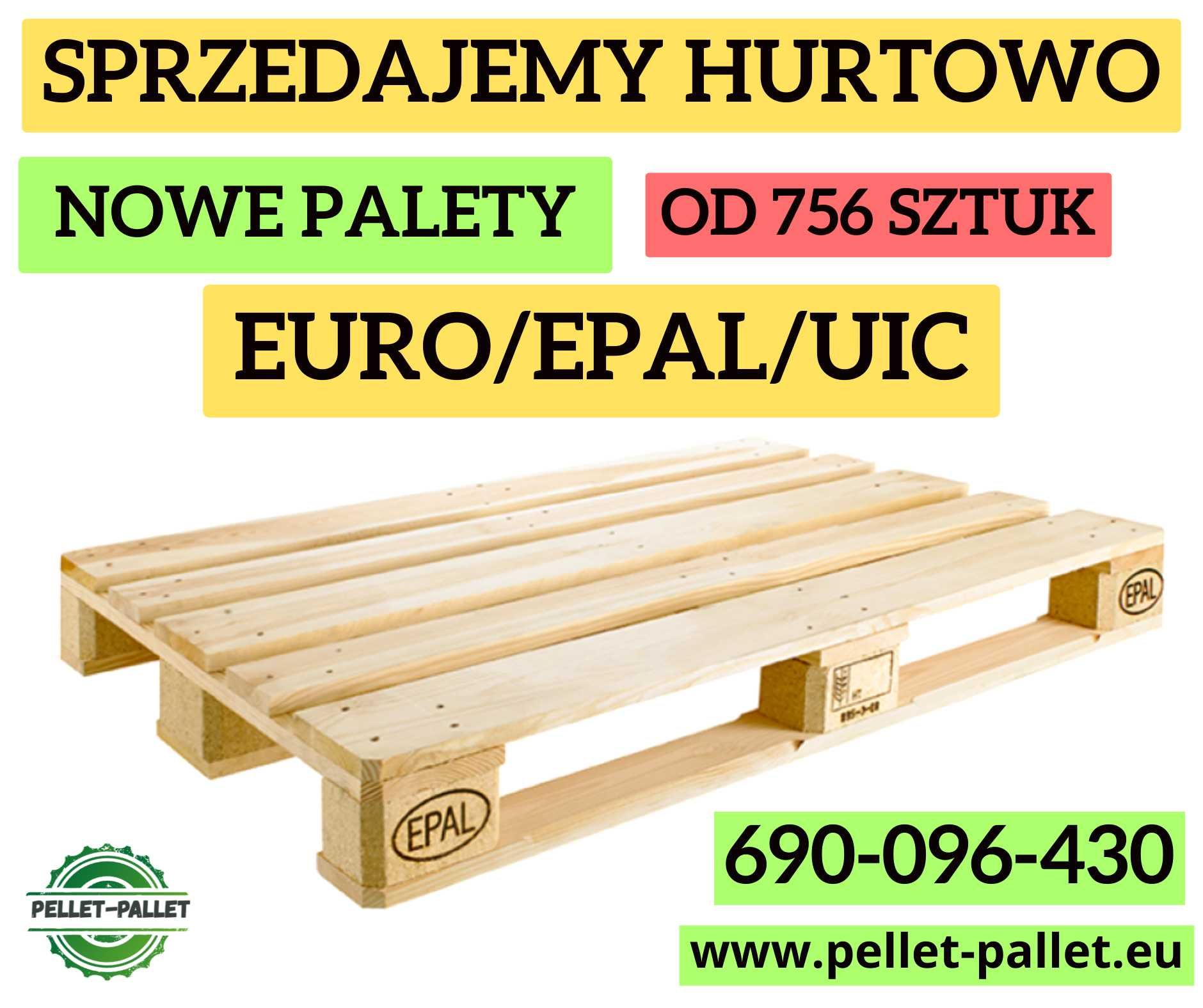 Nowe Palety EURO/EPAL/UIC Dostawa Gratis