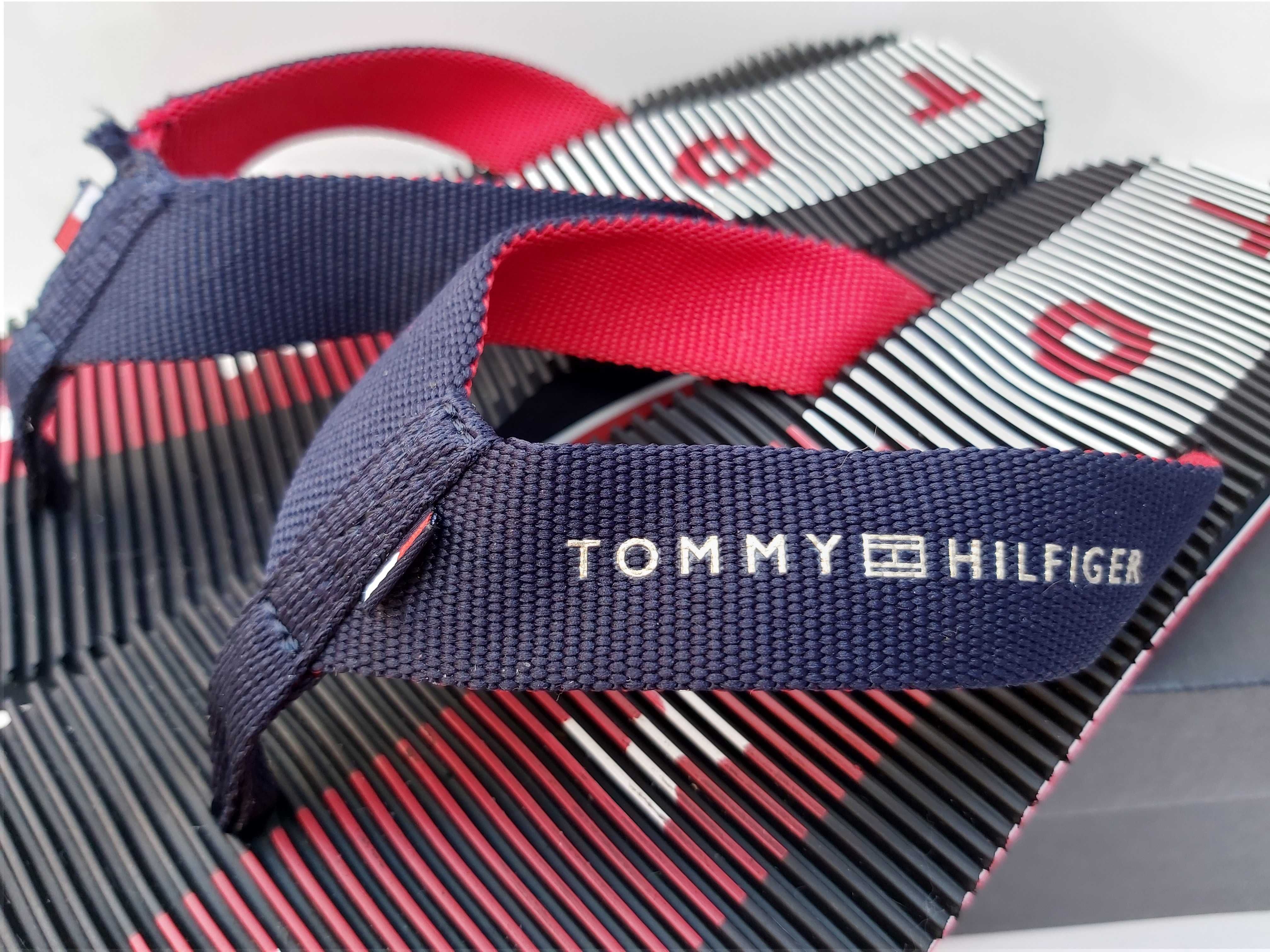 Klapki japonki TOMMY HILFIGER Granat czarne 39