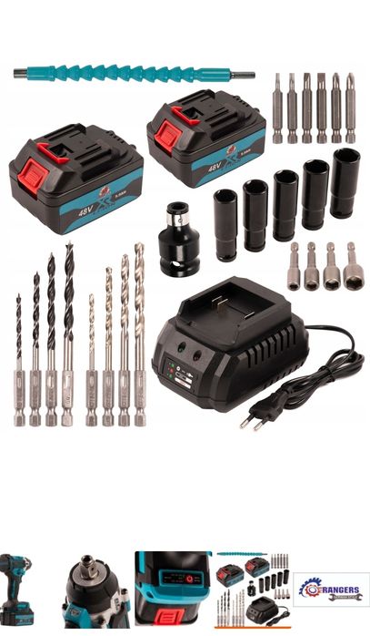 Klucz udarowy Zakrętarka  Udarowa  akumulatorowa 1100Nm najmocniejszy