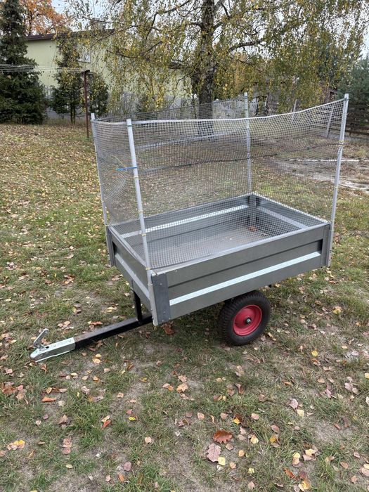 Przyczepka do kosiarki-traktorka lub quada mocna solidna