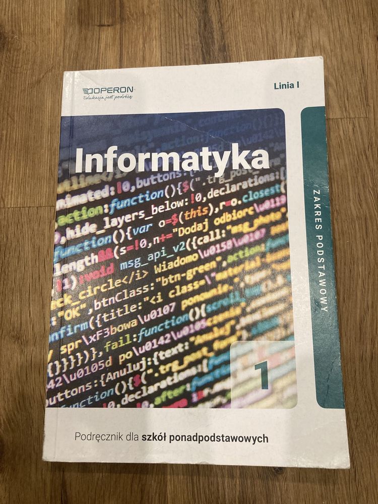 Informatyka 1 - książka wydawnicta Operon