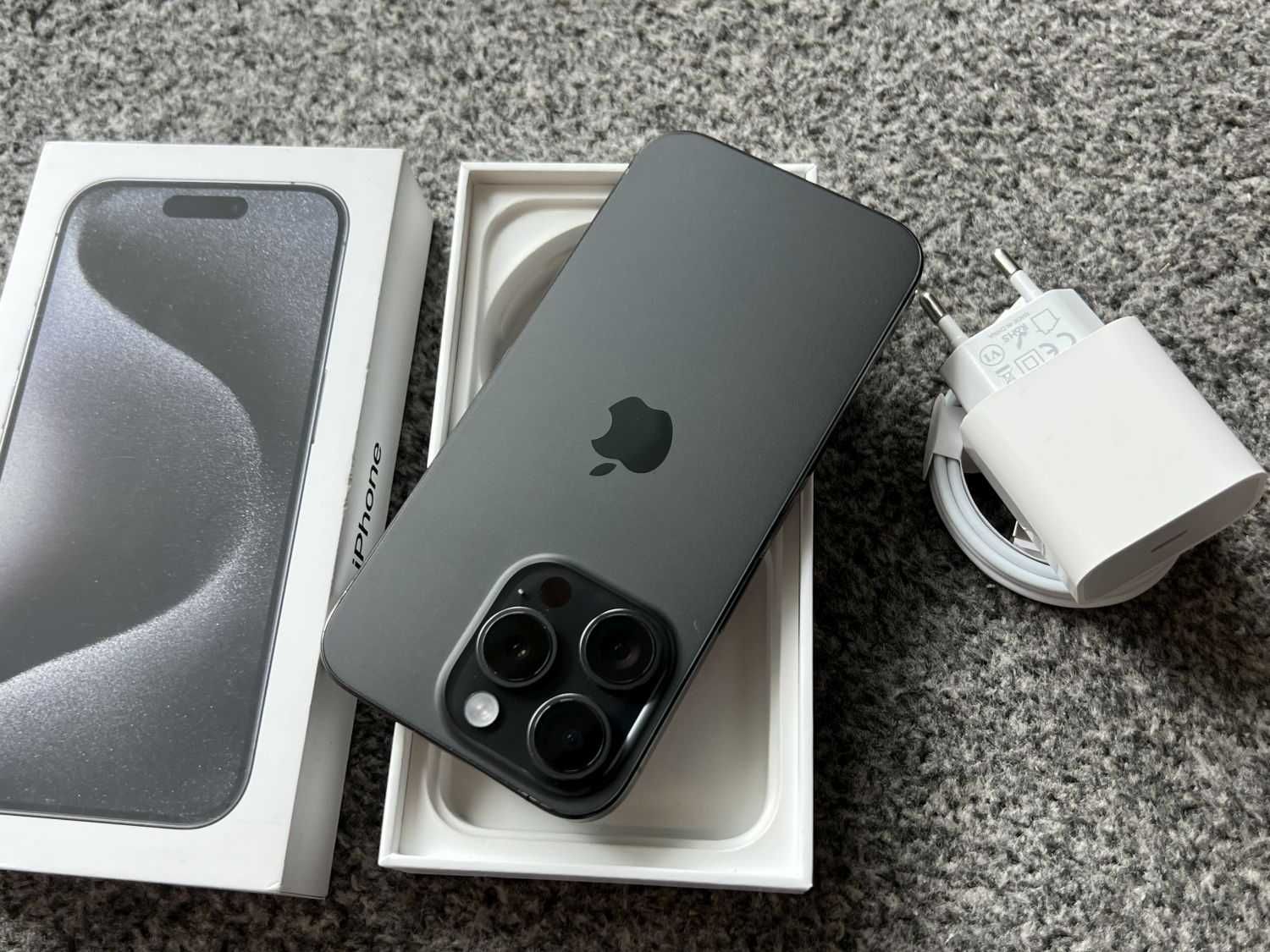 iPhone 15 Pro 512GB SPACE GREY BLACK CZARNY Bat100% Gwarancja +Szkło