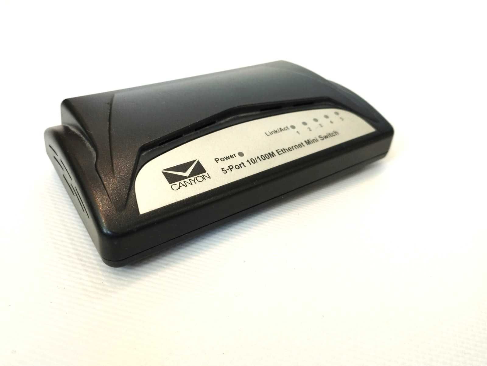 Коммутатор Canyon CN-D05P. 5 портів. Ethernet 10/100 Мбіт/сек