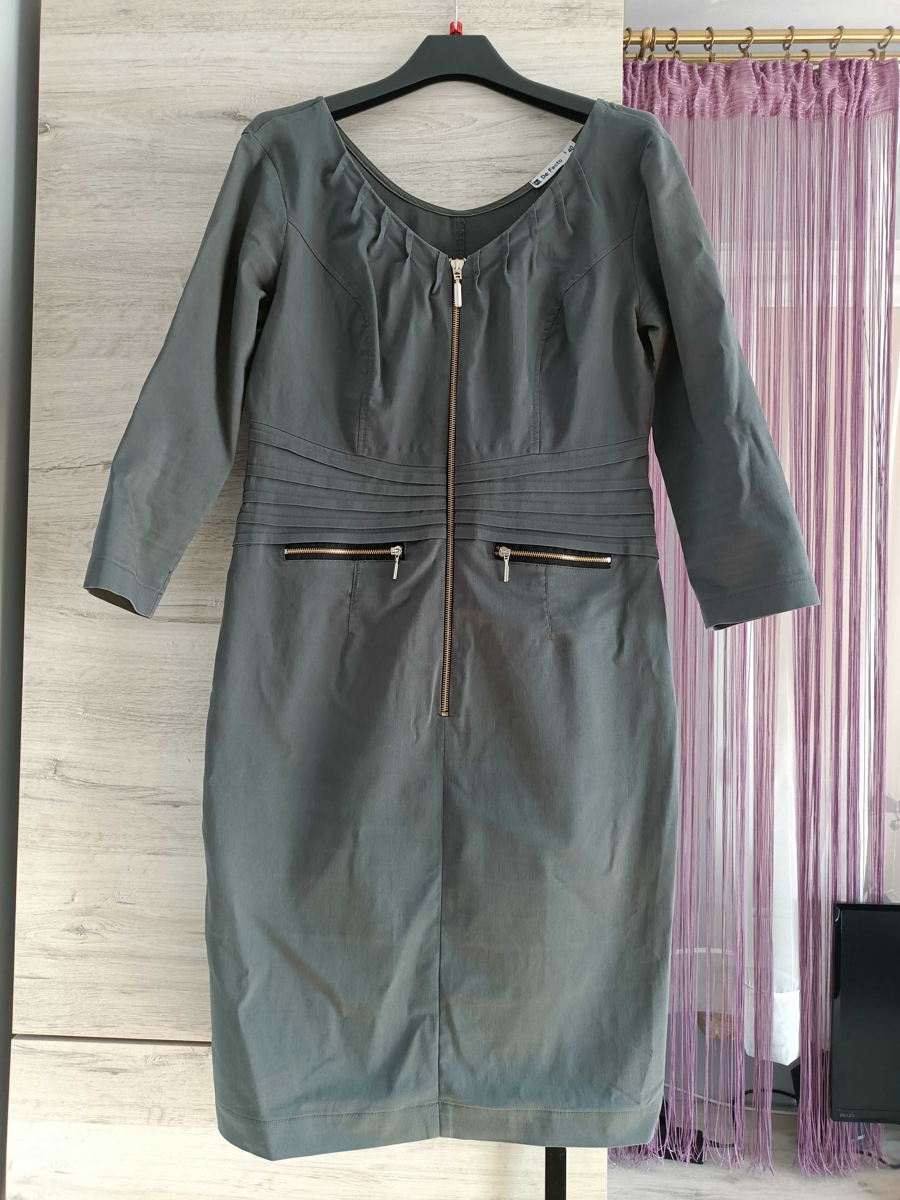 Sukienka ciemno szara rozm. 40