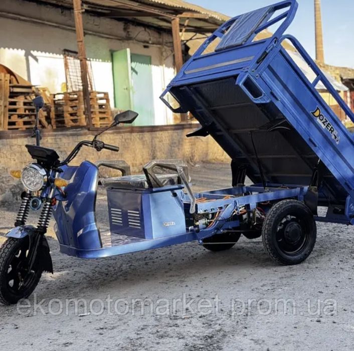 Грузовий електротрицикл дозер модель 2  DOZER 1200w грузовой