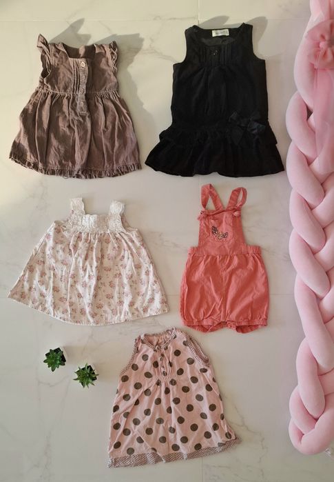 Sukienka niemowlę dziewczynka ogrodniczki krótkie spodenki