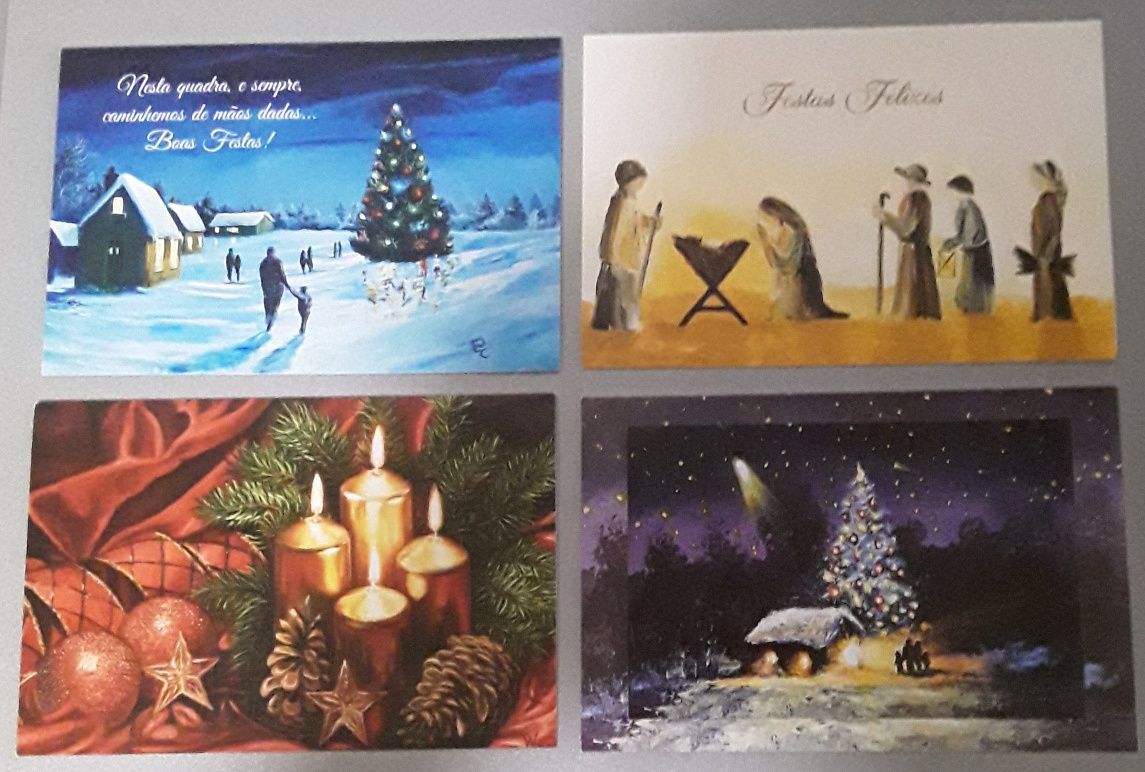 Conjunto de 10 postais de Natal (APBP) novos!