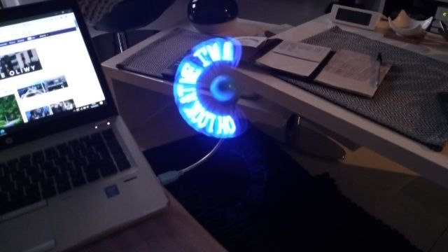 Wentylator USB z oświetleniem LED