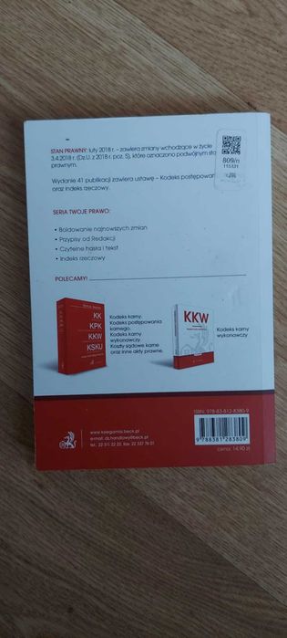 Książka Kodeks postępowania karnego C.H. Beck wydanie 41,  2018