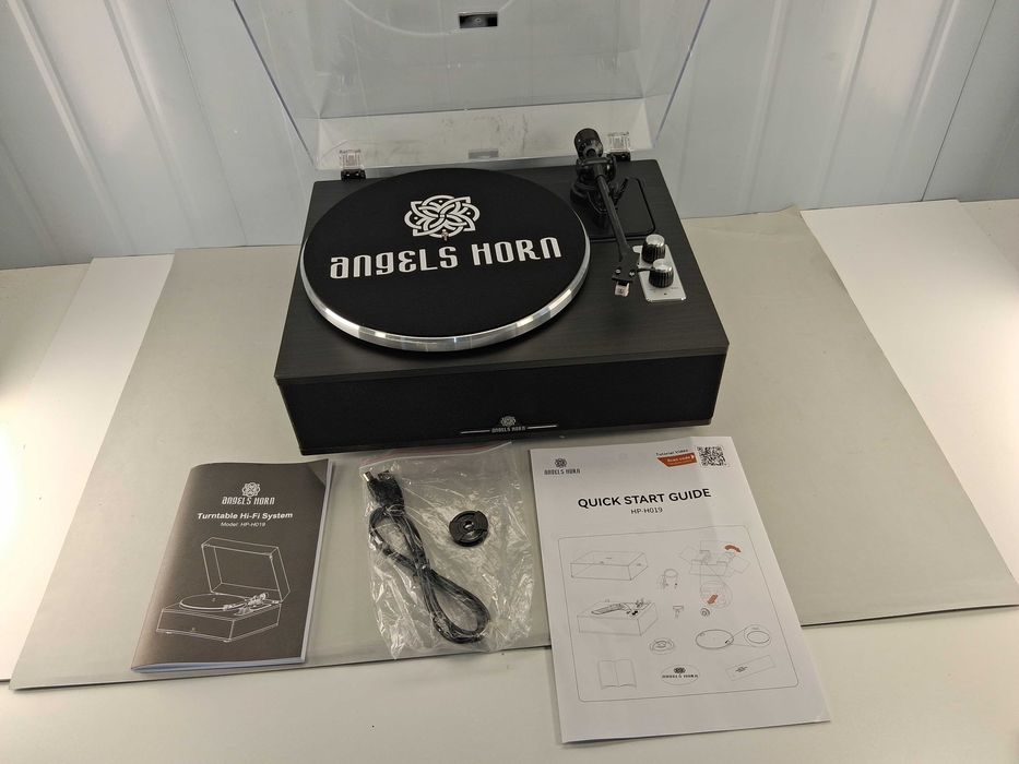 C094 Angels Horn HP-H019 Hi-Fi GramophoneSystem Z Pokrywą I Głośnikami
