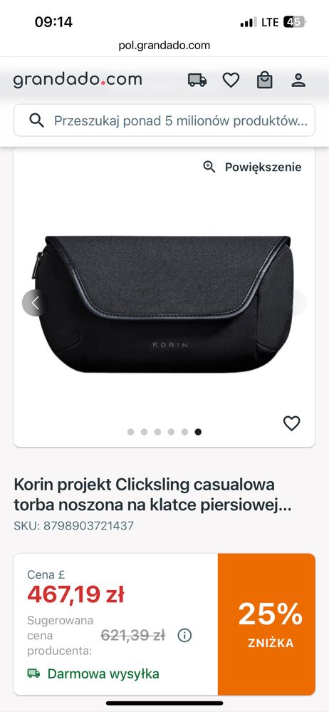 Nowa torba Korin męska