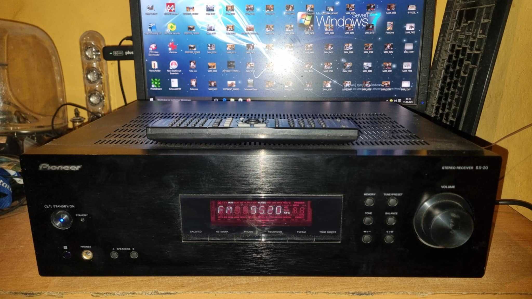 Amplituner stereo PIONEER SX-20 2x100Watt 8ohm wejście Phono z pilotem