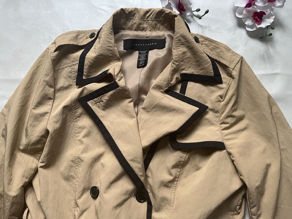 Trencz prochowiec Apostrophe beż XL/2XL luksusowy wiosna