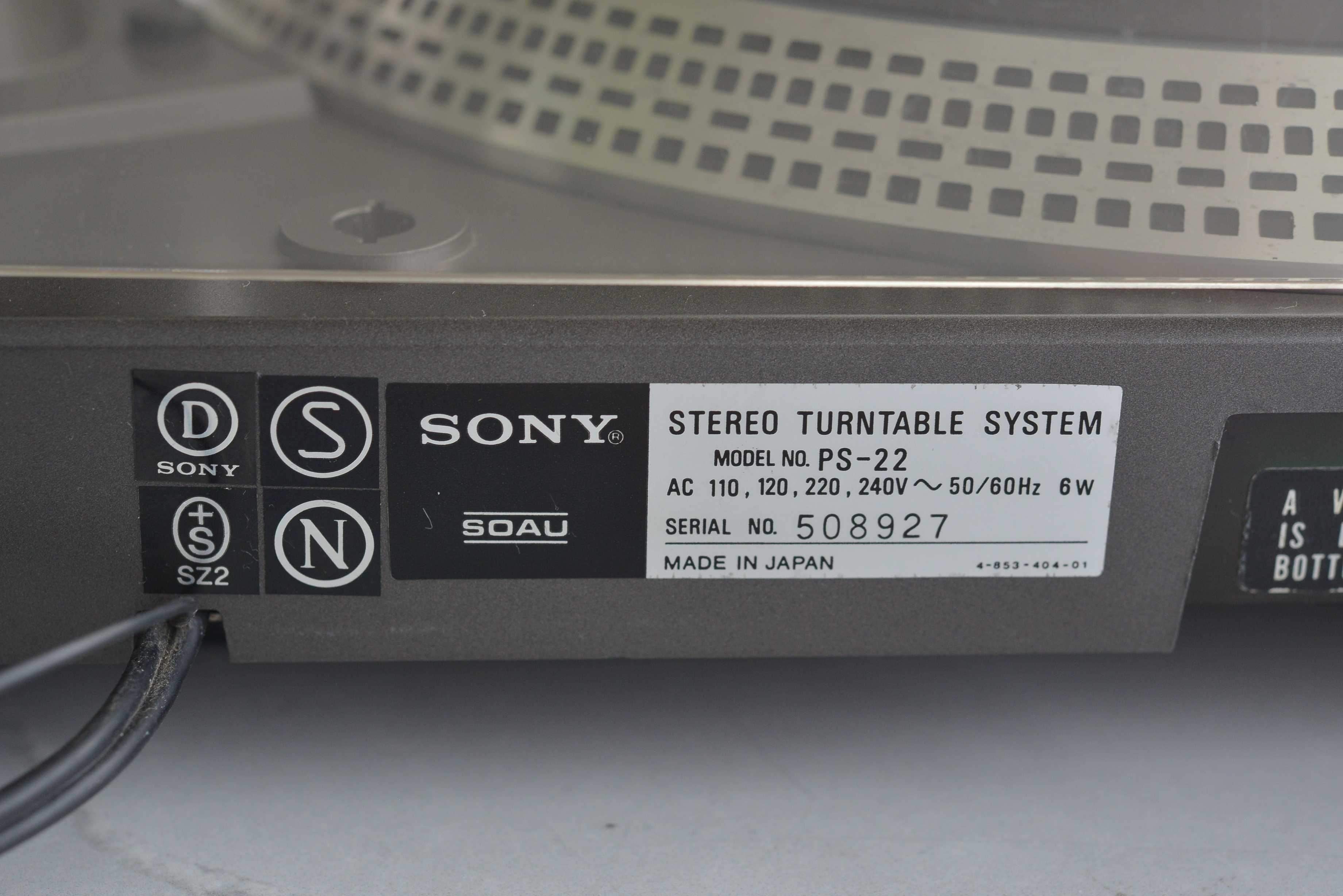 Gramofon Sony PS22 100% sprawny Automat + Manual