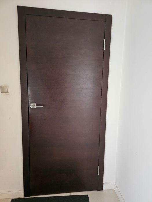 Drzwi mahoniowe + ościeżnice + klamki