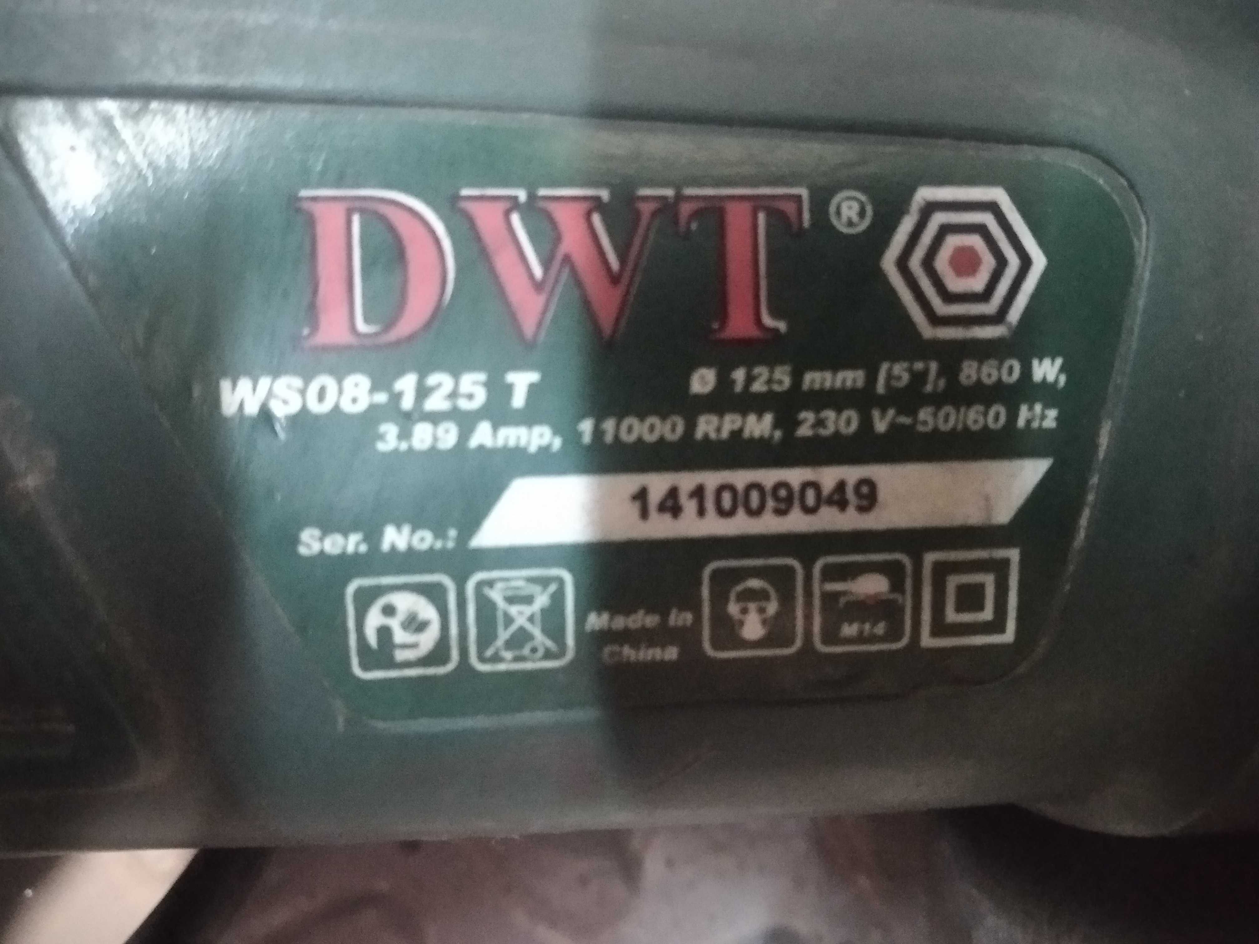 Болгарка (ушм) DWT ws08-125t под диск 125 мм