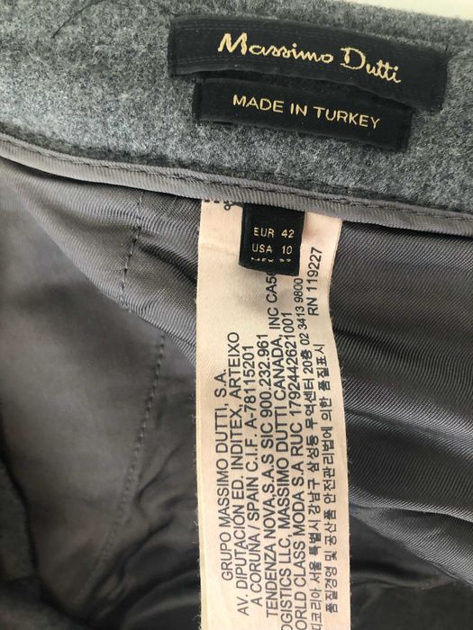 Spodnie Massimo Dutti, szare, roz. 42