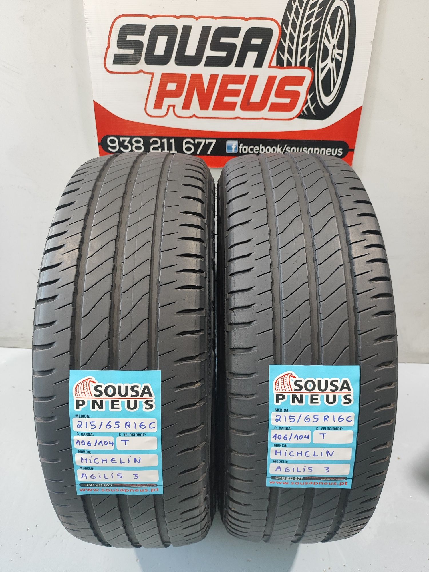 2 pneus semi novos 215-65R16C MICHELIN - Oferta dos Portes
