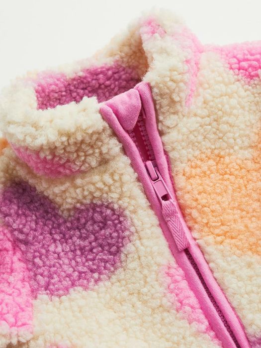 Дитяча демісезонна флісова куртка шерпа для дівчинки h&m 9-12 місяців