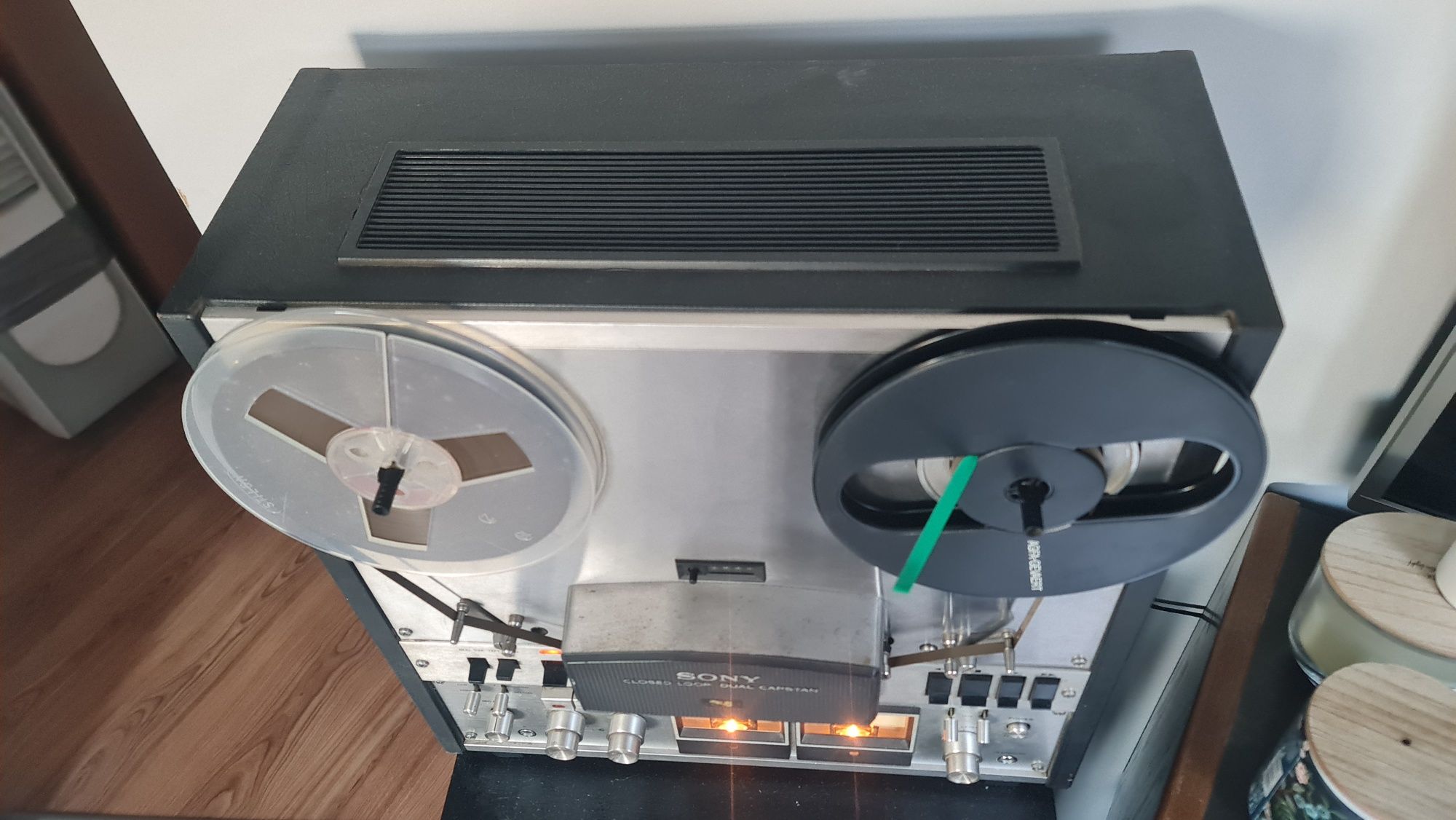 Magnetofon szpulowy Sony TC-755 sprawny plus taśmy 15 szt